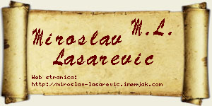Miroslav Lašarević vizit kartica